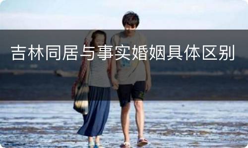 吉林同居与事实婚姻具体区别