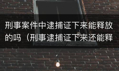 刑事案件中逮捕证下来能释放的吗（刑事逮捕证下来还能释放吗）