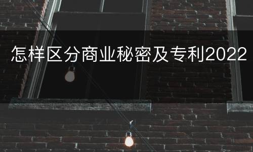 怎样区分商业秘密及专利2022