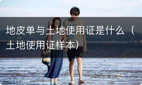 地皮单与土地使用证是什么（土地使用证样本）