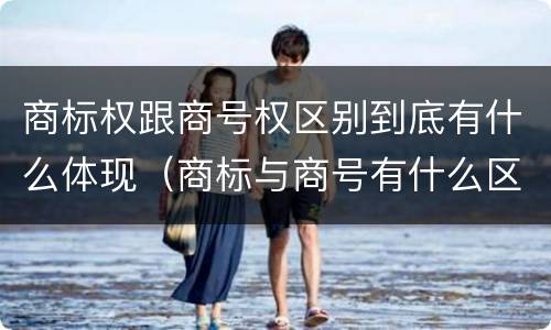 商标权跟商号权区别到底有什么体现（商标与商号有什么区别）