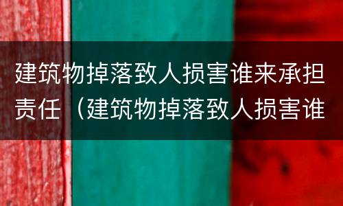 建筑物掉落致人损害谁来承担责任（建筑物掉落致人损害谁来承担责任呢）