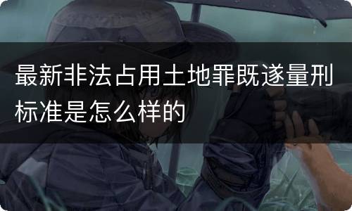 最新非法占用土地罪既遂量刑标准是怎么样的