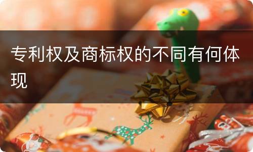 专利权及商标权的不同有何体现