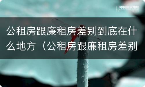 公租房跟廉租房差别到底在什么地方（公租房跟廉租房差别到底在什么地方呢）