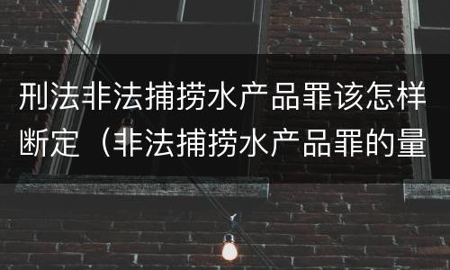 刑法非法捕捞水产品罪该怎样断定（非法捕捞水产品罪的量刑标准）