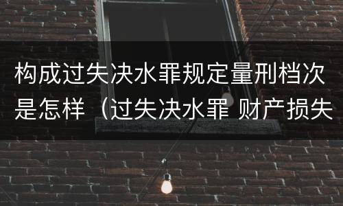 构成过失决水罪规定量刑档次是怎样（过失决水罪 财产损失标准）