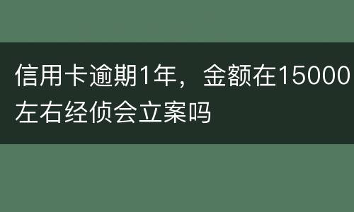 信用卡逾期1年，金额在15000左右经侦会立案吗
