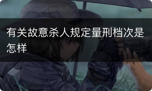 有关故意杀人规定量刑档次是怎样