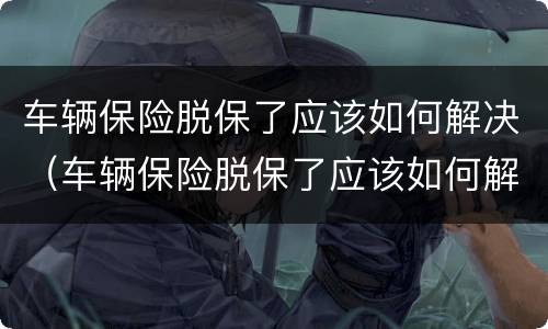 车辆保险脱保了应该如何解决（车辆保险脱保了应该如何解决问题）