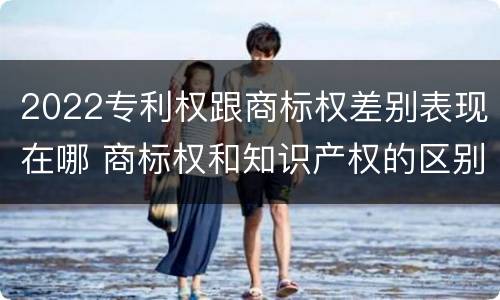 2022专利权跟商标权差别表现在哪 商标权和知识产权的区别