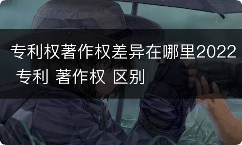 专利权著作权差异在哪里2022 专利 著作权 区别