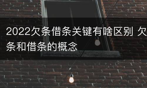 2022欠条借条关键有啥区别 欠条和借条的概念