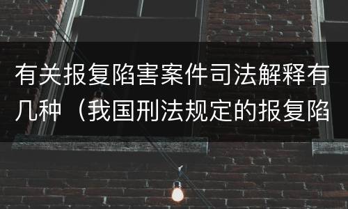 有关报复陷害案件司法解释有几种（我国刑法规定的报复陷害罪的主体是）