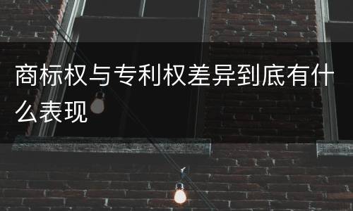 商标权与专利权差异到底有什么表现