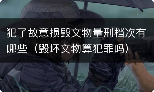犯了故意损毁文物量刑档次有哪些（毁坏文物算犯罪吗）