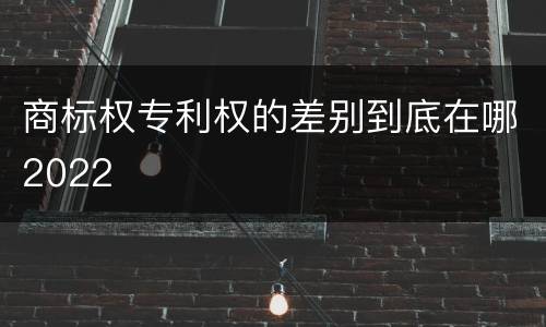 商标权专利权的差别到底在哪2022