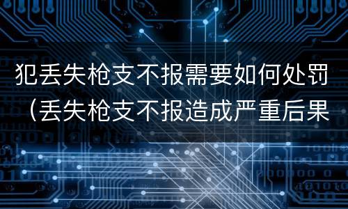 犯丢失枪支不报需要如何处罚（丢失枪支不报造成严重后果）