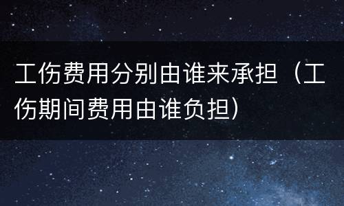 工伤费用分别由谁来承担（工伤期间费用由谁负担）