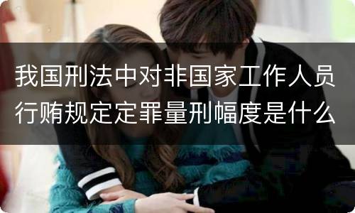 我国刑法中对非国家工作人员行贿规定定罪量刑幅度是什么