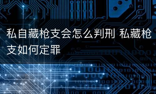 私自藏枪支会怎么判刑 私藏枪支如何定罪