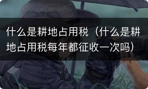 什么是耕地占用税（什么是耕地占用税每年都征收一次吗）
