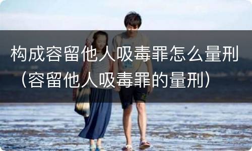 构成容留他人吸毒罪怎么量刑（容留他人吸毒罪的量刑）