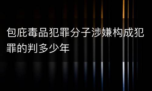 包庇毒品犯罪分子涉嫌构成犯罪的判多少年