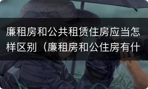 廉租房和公共租赁住房应当怎样区别（廉租房和公住房有什么区别）