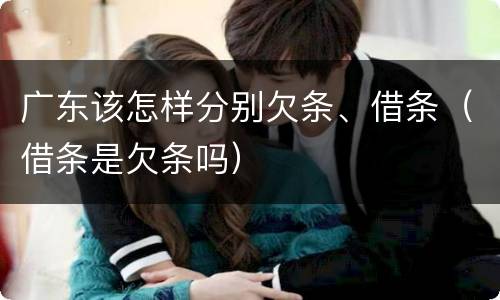 广东该怎样分别欠条、借条（借条是欠条吗）