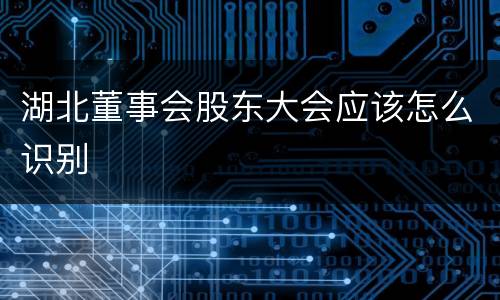 湖北董事会股东大会应该怎么识别