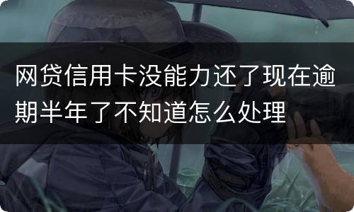 网贷信用卡没能力还了现在逾期半年了不知道怎么处理