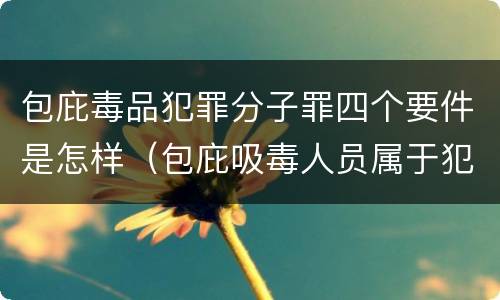 包庇毒品犯罪分子罪四个要件是怎样（包庇吸毒人员属于犯罪吗）