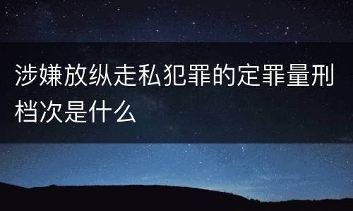 涉嫌放纵走私犯罪的定罪量刑档次是什么