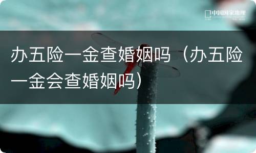 办五险一金查婚姻吗（办五险一金会查婚姻吗）