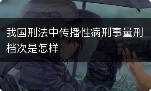 我国刑法中传播性病刑事量刑档次是怎样