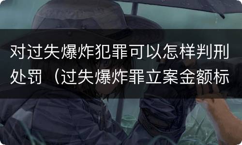 对过失爆炸犯罪可以怎样判刑处罚（过失爆炸罪立案金额标准）