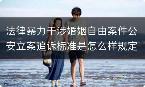 法律暴力干涉婚姻自由案件公安立案追诉标准是怎么样规定