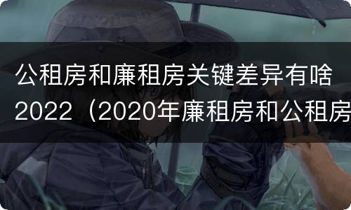 公租房和廉租房关键差异有啥2022（2020年廉租房和公租房的区别）