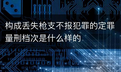 构成丢失枪支不报犯罪的定罪量刑档次是什么样的
