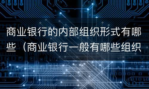 商业银行的内部组织形式有哪些（商业银行一般有哪些组织形式）