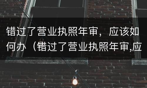 错过了营业执照年审，应该如何办（错过了营业执照年审,应该如何办手续）