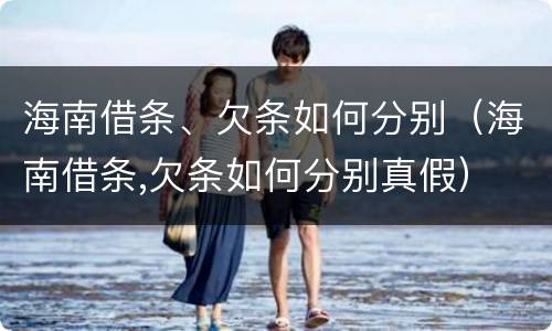 海南借条、欠条如何分别（海南借条,欠条如何分别真假）