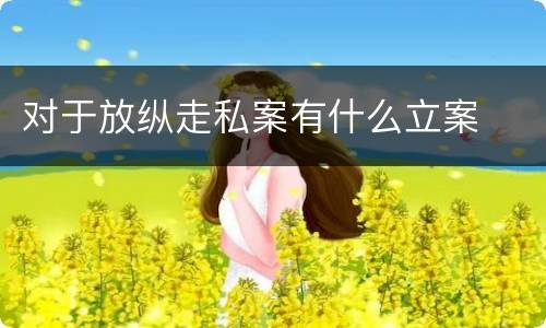 对于放纵走私案有什么立案
