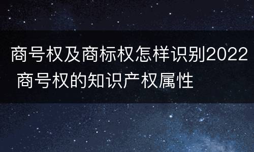 商号权及商标权怎样识别2022 商号权的知识产权属性
