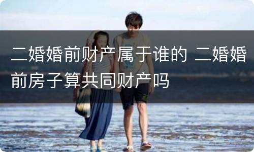 二婚婚前财产属于谁的 二婚婚前房子算共同财产吗