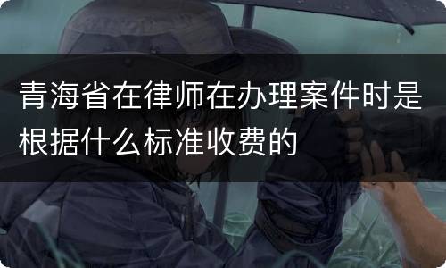 青海省在律师在办理案件时是根据什么标准收费的