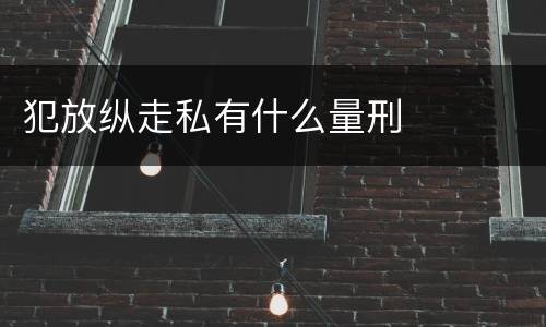 犯放纵走私有什么量刑
