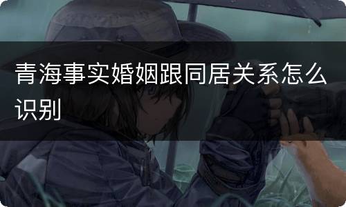 青海事实婚姻跟同居关系怎么识别