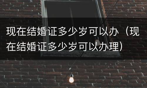 现在结婚证多少岁可以办（现在结婚证多少岁可以办理）